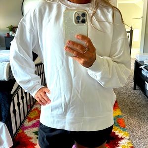 Lululemon WHITE oversized crew